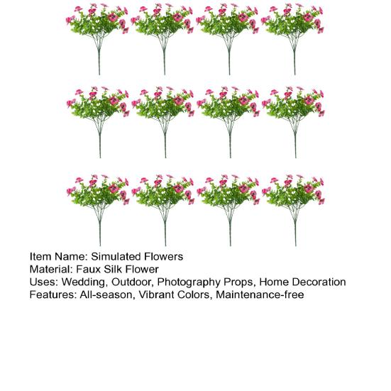 12 Pcs Artificial Pansy Flowers Outdoor UV Resistant Faux Silk Flowers Colorful Faux Pansies for Planter Window Box Front Porch Yard Patio Decor