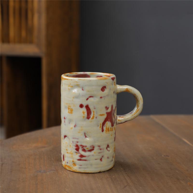 Cană Ceramică cu Glazură Schimbată în Cuptor Aprovizionare Personalitate Ceramică de Uz Casnic Ceramică Japoneză de Înaltă Calitate Ceramică Brută Cană de Apă Cană de Cafea Retro
