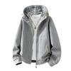 Men's American Vintage Color-Block Hooded Utility Jacket