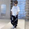 Little Boys Fashion Sady s krátkým rukávem Letní dětské volné tričko dvoudílné dětské oblečení