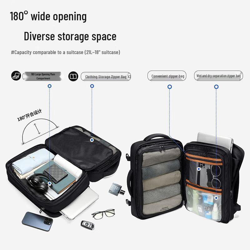 GOLF Men's 17.3-inch Laptop Travel Backpack