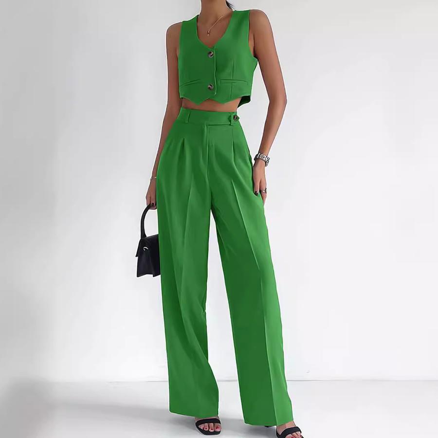 Women's Fashion Casual Vest Set