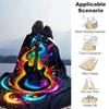 1pc Guitar Printing Lightweight Flannel Blanket, Comfortable and Warm Blanket,  Sofa Bed and Couch Office, Suitable for Gift Blankets