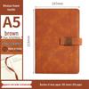 A5 PU Leather Buckle Notebook - Business Office Meeting Record Book (Custom Logo Available)