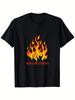 Unisex T-shirt Men'S Black Twin Flames Forever Matching Couples T-Shirt Breathable Soft Fabric Flame Slogan Print S