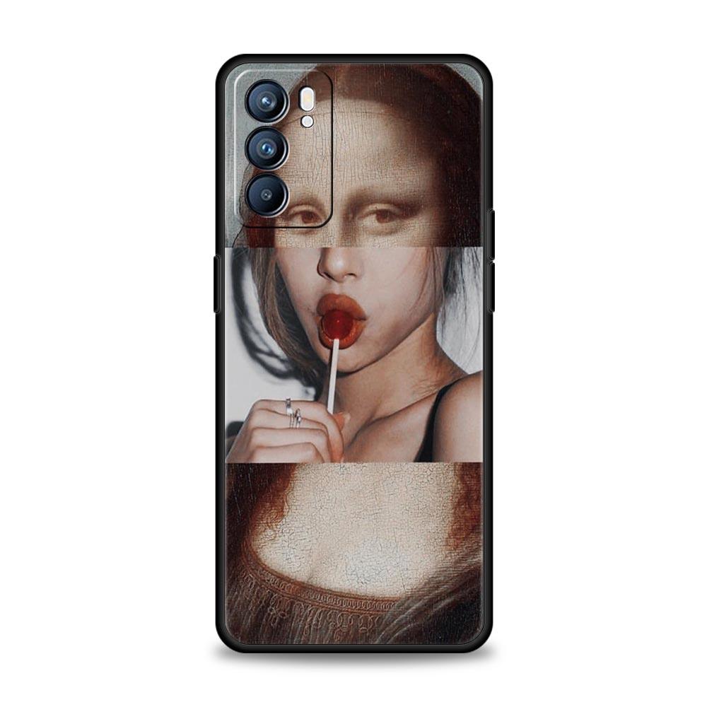 Чехол для телефона Mona Lisa Van Gogh Oil Art для Oppo A54 A53 A52 A9 2020 A15 A95 A16 A76 A74 A12 Find X5 SE Reno6 Pro Plus 5G Cover Reno7 Pro 5G
