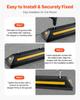Parking Stopper, 548 Mm 2 Pcs Heavy Duty Parking Aid for Garage, Rubber Curb Garage Floor Stopper with Reflective Strips, Aid Gadgets for Cars Vans