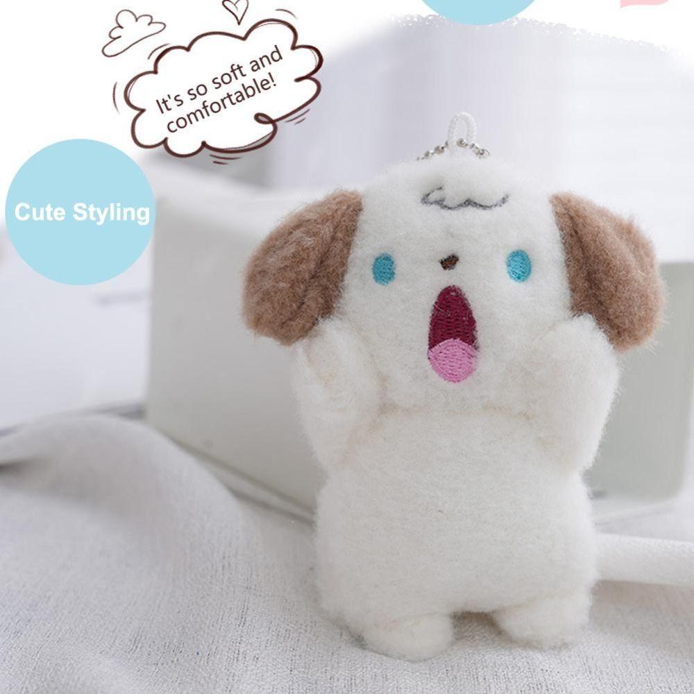 Cartoon Rabbit Shouting Dog Plush Keychain Plush Doll  Dog Plush Keyring   Children Gift