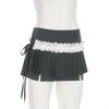European & American Sweet Style Lace Pleated Two-Piece Short Skirt for Girls