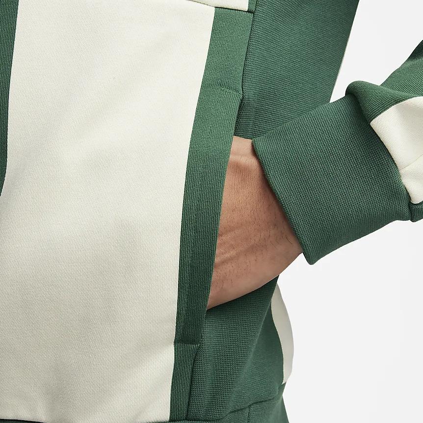 Nike Court Heritage American Vintage Color Block Quick-Dry Casual Hoodie Men Hoodies Canyon-Green FD5395-341