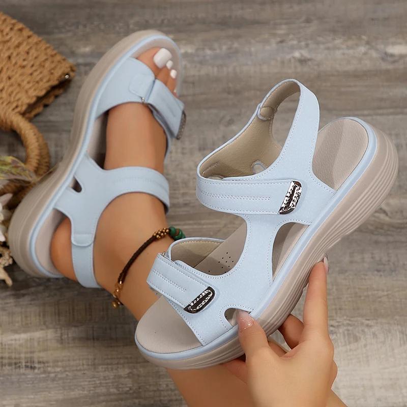 Fashion New Summer Casual Platform Sandals Women Comfortable Non Slip Wading Beach Shoes Woman Fashion Thick Sole Outdoor Sports Sandals