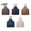 Oil Resistant Cooking Apron Waterproof Kitchen with Pockets, Chef for Men Women, Women Cross Back Work Barista, Gardening, Painting Craft Breathable
