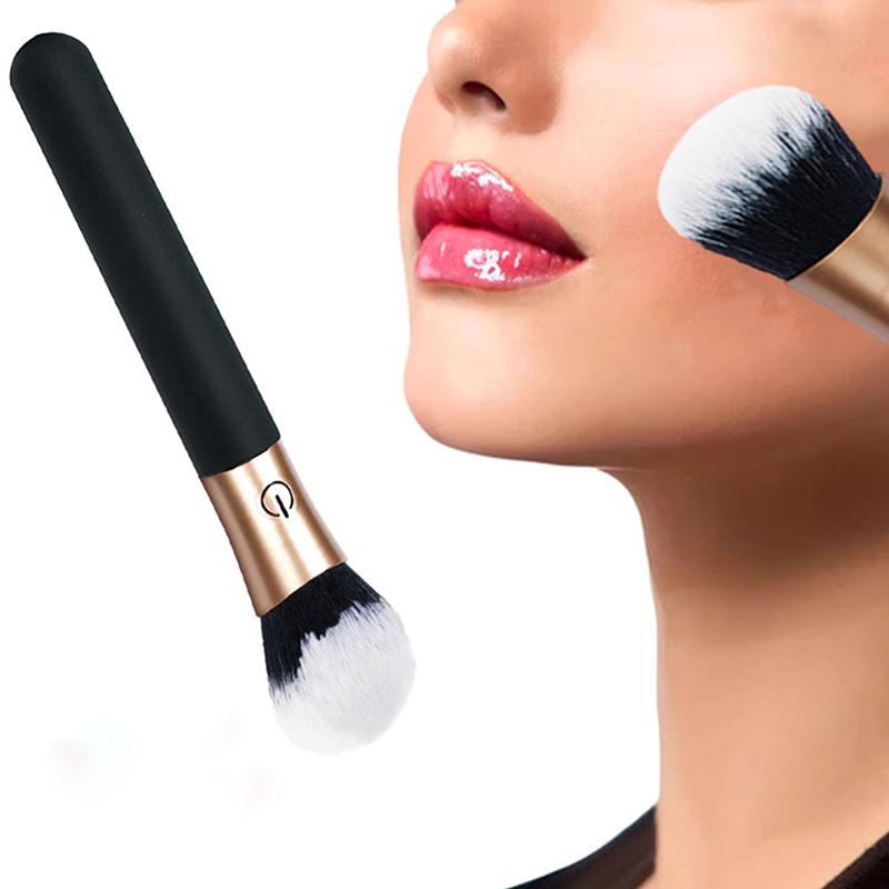 Electric Cosmetic Brush Foundation Blush Loose Powder Brush Beauty Tools Washable Vibration Rechargeable Makeup Brush Tools