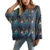 XY-LK01-Pullover hollow blouse 3D printed sweater spring and summer new