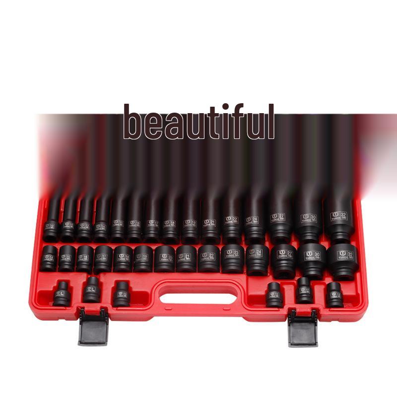 35-Piece Heavy-Duty 1/2 Inch Hex Impact Socket Set for Cars