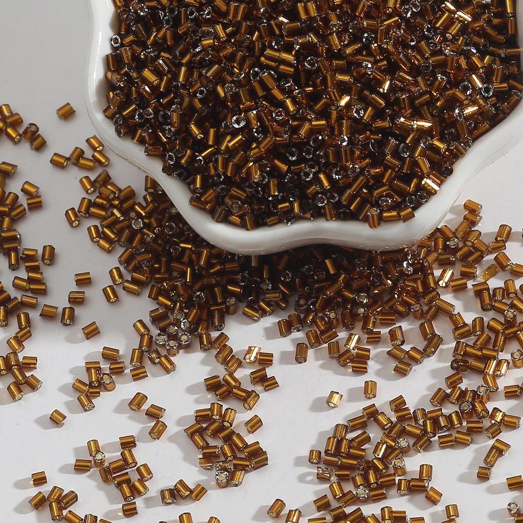 2mm Silver-Lined Glass Seed Beads: Handmade DIY Jewelry & Clothing Accessories, Transparent Loose Beads.