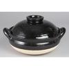 Nagatani-en Healthy Earthenware Steamer, Large, 31 cm, 3000 ml Capacity, Serves 3-5, Direct Heat Only, Black, Iga-yaki, Made in Japan, ZW-18