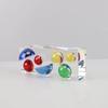 Glass Craft Transparent Geometric Color Sphere Half Round Crystal Ball Colored Crystal Ornament Home Decoration Accessories