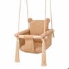 Wooden Baby Swing GINGER HOME Bear Pattern with Secure Cotton Seat 28 X 28 X 196 Cm