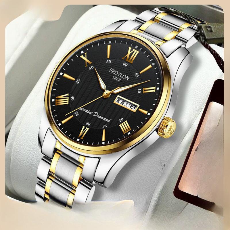 Ceasuri bărbătești noi, sport, cuarț, impermeabile și la modă, curea din oțel luminoasă, ceas bărbătesc, non-mecanic