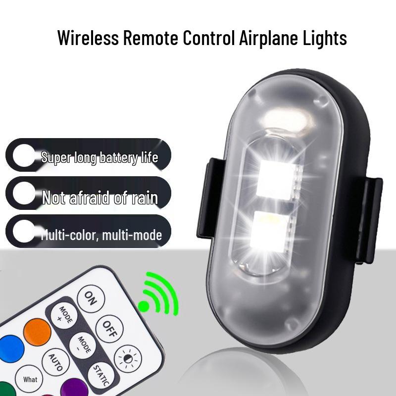 Luz LED Sem Fio para Carro Multicor com Controle Remoto - À Prova d'Água, Mini, para Decoração de Avião e Carro