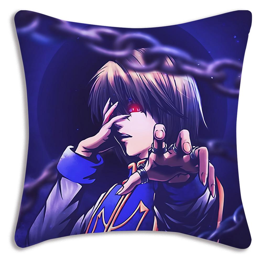 Hot Anime Comics Hunter×Hunter Pillow Covers Cartoon Sofa Decorative Home Double-Sided Printing Short Plush Cute Cushion Cover