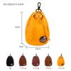 Whatna Natural Thick Cowhide Leather Coin Purse for Men and Drawstring Mini Sacoche Carabiner Belt Mini Waist Genuine Fits Earphone Storage Case with