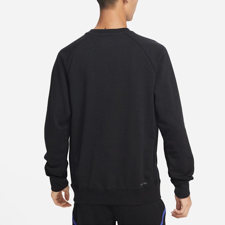 Jordan Classic Jumpman Logo Print Crew Neck Long Sleeve Knit Sweater Men Tops Black DV1287-010