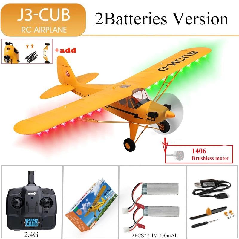 RC Plane RTF 2.4G Brushless Motor 3D/6G Remote Control Airplane Wltoys A160 Upgraded J3-CUB Ready To Fly