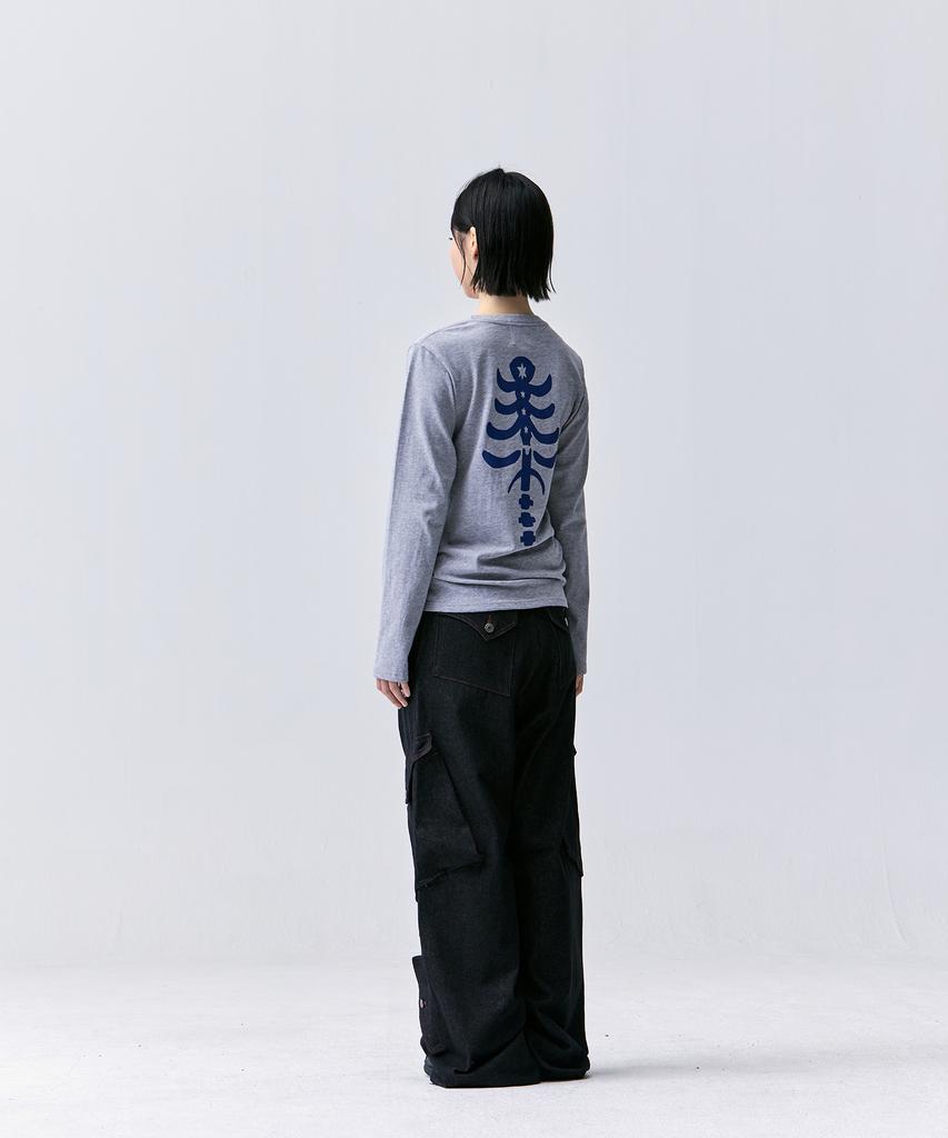 TANSANMAGNESIUM Bone Long Sleeve (Gray/Blue)