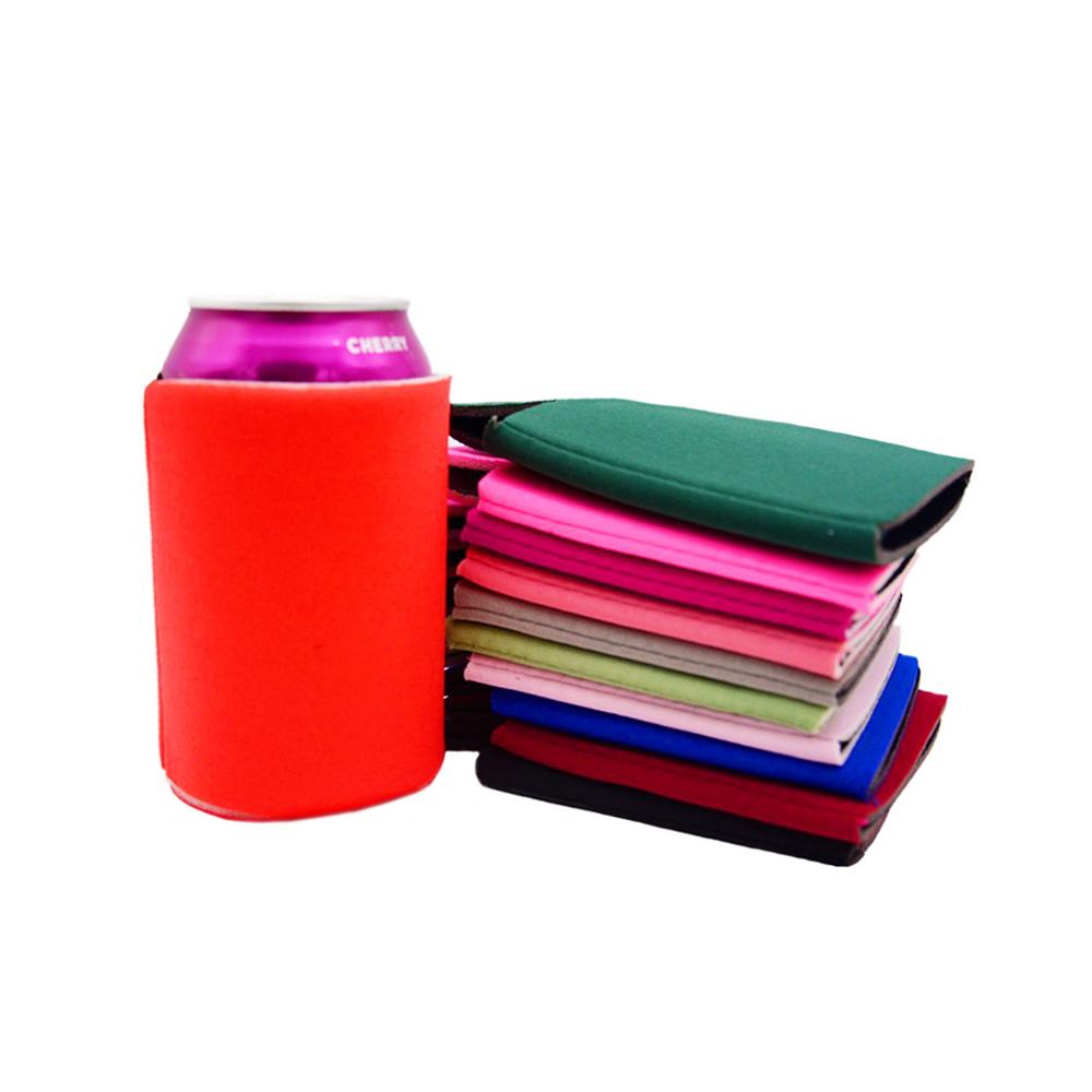 1PC Solid Color Portable Cup Cover Beer Sleeves Camping Can Cup Soda Cover Foam Material Drink Cooler Bottle Outdoor Sleeve KTY