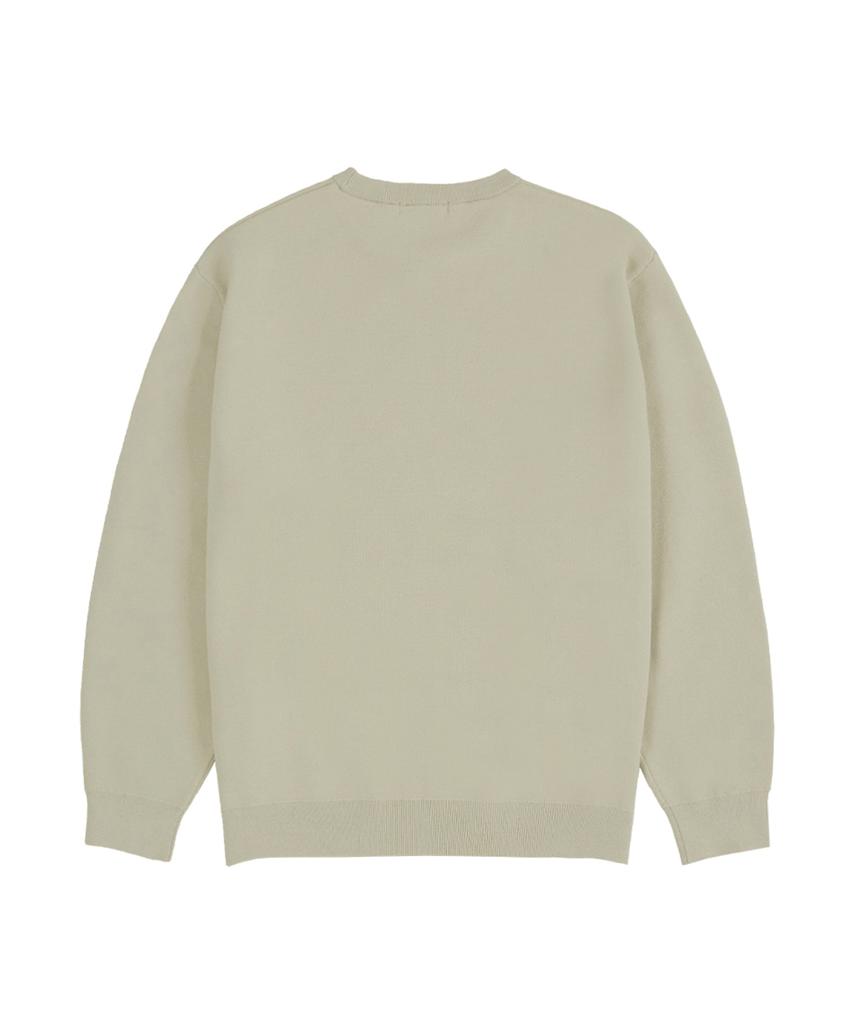 DRAW FIT Soft Essential Round Knit [Sand Beige]