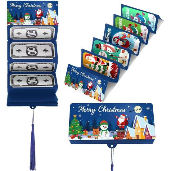 Christmas Cash Gift Envelopes 10 Slots Surprise Xmas Gift Card Holder