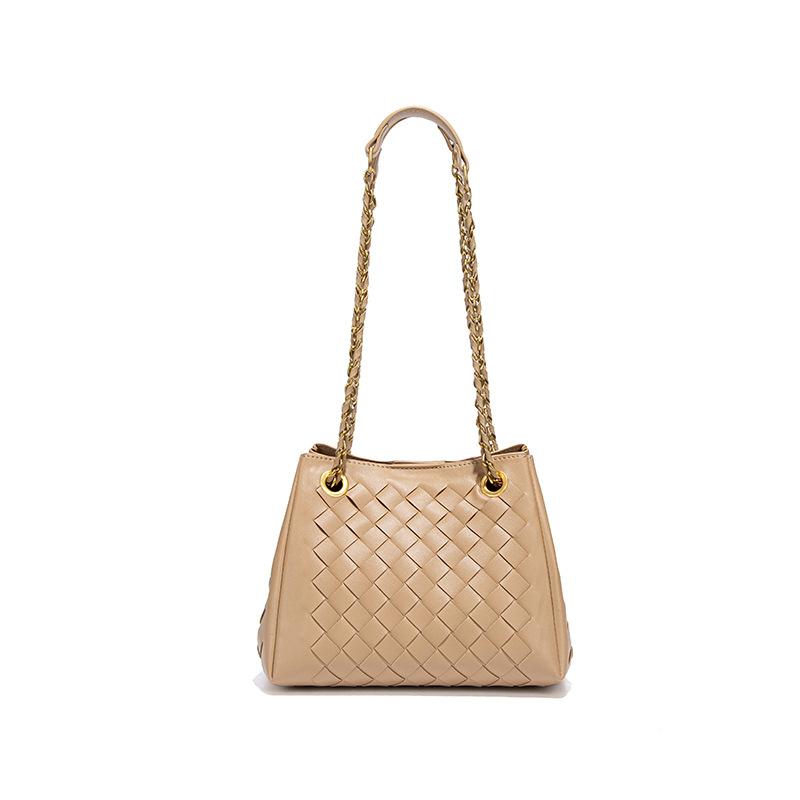 2025 New Parachute Crossbody Woven Women's Bag Chain High-end Sense Single Shoulder Underarm Bun Mother Portable Bucket Bag
