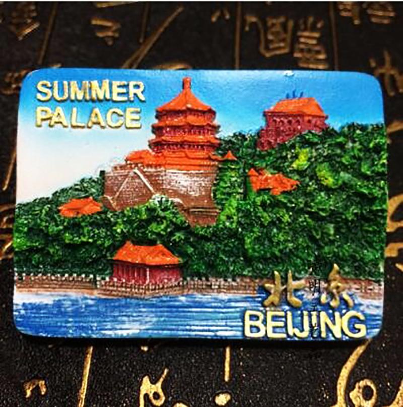 Beijing Fridge Magnets Tourism Souvenir The Great Wall Building Magnetic Magnets for The Refrigerator China Scenery Resin Gifts