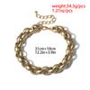 Hip Hop Thick O-shaped Buckle Necklace for Men Simple and Exaggerated Retro Clavicle Necklaces for Girls Jewelry