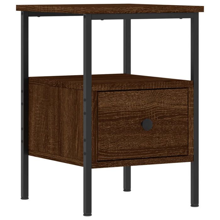 VidaXL Bedside Table Brown Oak 34x36x50 Cm Engineered Wood 826051