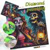 Mexican Catrina Sugar Skull Diamond Painting Set 5D Full Round Drill Skeleton Man Butterfly Rose Crystal Wall Craft