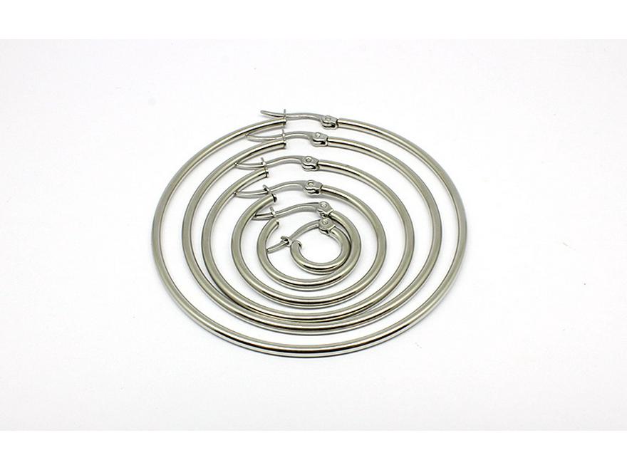 Classic 316L Stainless Steel Large Hoop Earrings: Versatile Titanium Round Hoops for Women with European and American Style.