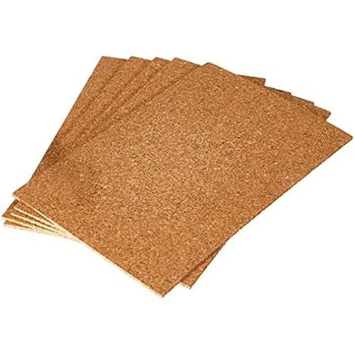 Cork Sheets - FAIBO - Pack of 10 - Brown - Natural Fiber - 1 Cm