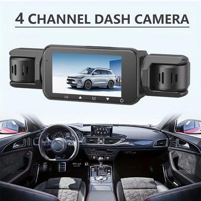 2025 Nová autokamera 4kanálová 1080P kamera pro řízení Noční vidění WiFi pro auto DVR 360° Přední Levý Pravý Zadní Nahrávání ve smyčce Černá skříňka