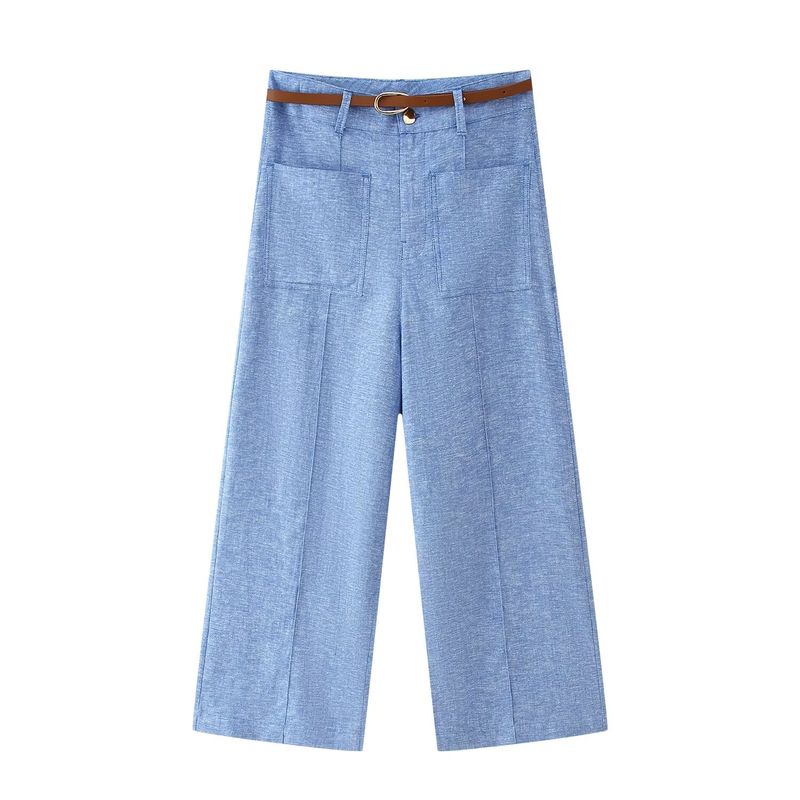 Kaslead New Women clothes Western Style Fashion Double Placket Vest Casual Trousers 8189757 8044757