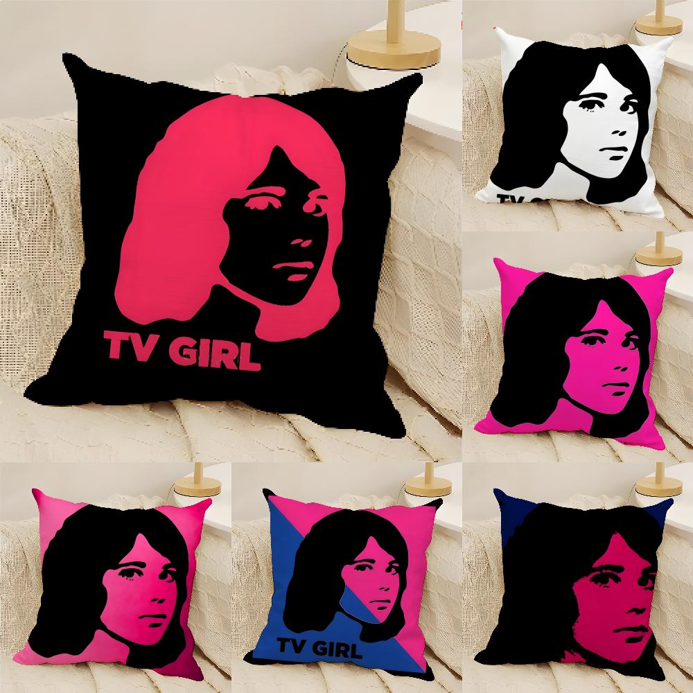 Hot TTV Girl Who Really Cares Pillow Case Natural Linen DoubleSided Printing Sofa Home Decor Cushion Cover