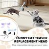 3 of Ni Cat Toy, Cat Teaser, Cat Toy, Natural Rabbit Hair, Feather Replacement, Fluffy Fur Ball, Natural and Safe, Helps Excited Cats Relieve