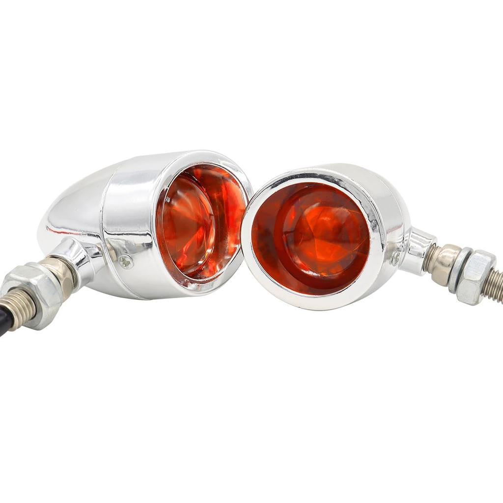 SZYUMO Bike Turning Signal Light Turn Signal Light Vintage Light with Cap Light Cruise Prince Metal Light Pointing
