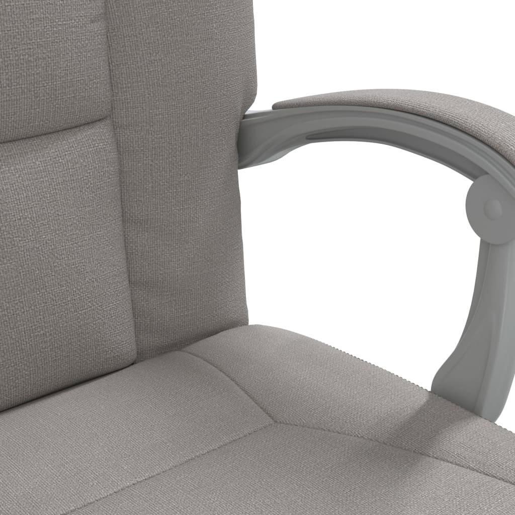 Office Chair with Reclining Function Taupe Fabric