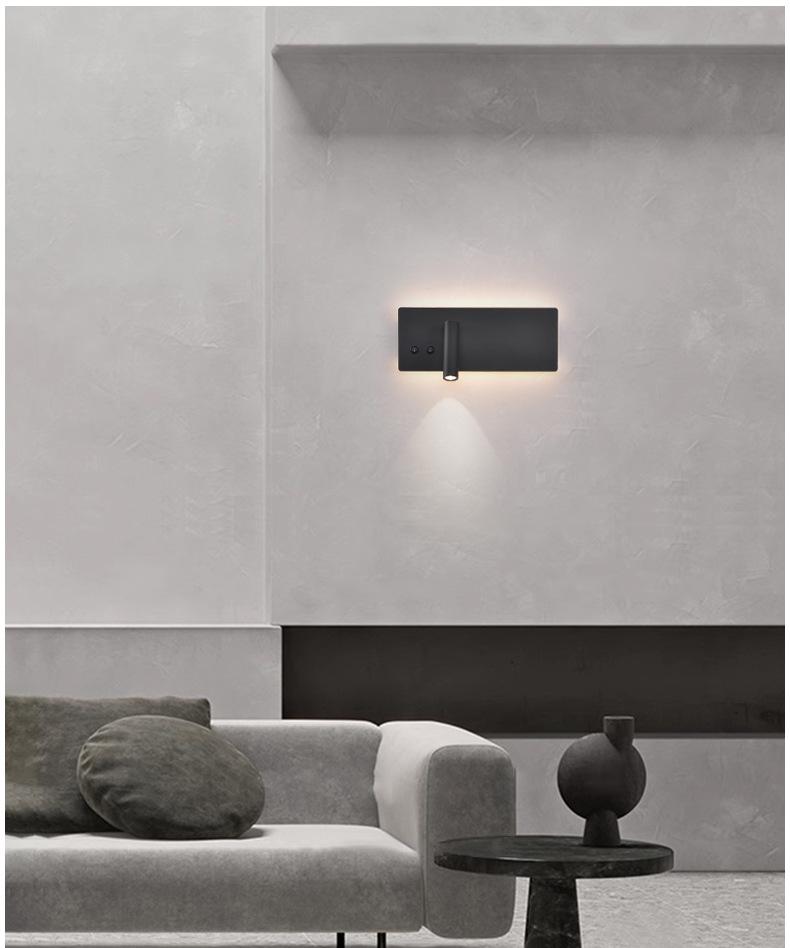 USB Wall Lamp: Modern LED Bedside Reading Light for Living Room, Guest Room, or Hotel