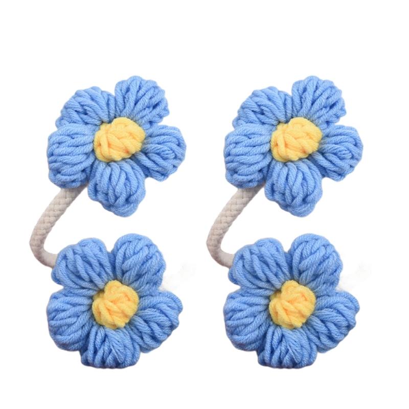 Curtain Tiebacks Decorative Curtain Holdbacks Retro Flower Curtain Buckles Clips Drapery Holdbacks Office Home Decors