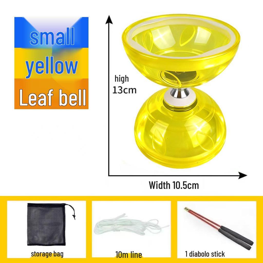 Beginner Student Diabolo Set with Three/Five-Bearing, Bell & Luminous Double-Head