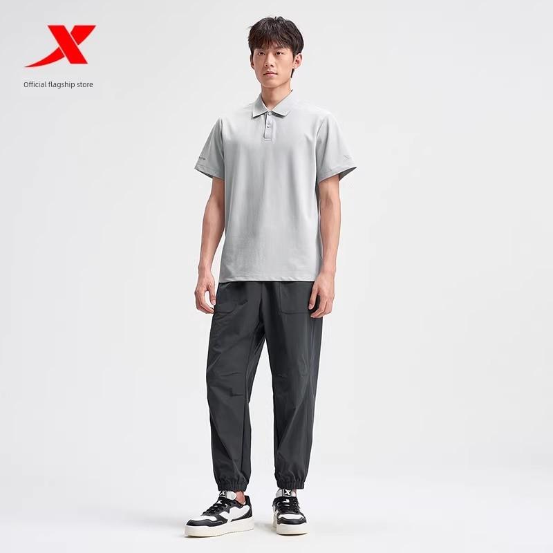 Xtep Polo Shirt Men's Official Summer New Casual Half-Sleeved Sports Lapel Short-Sleeved